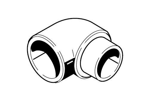 Black coude 90° M/F