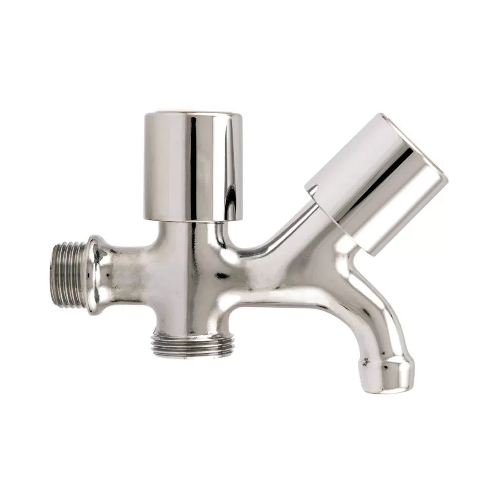 Duplex kraan met uitloop MM Draaiknop